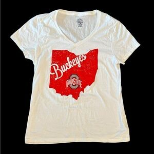 Women’s Rivalry Threads V-Neck OSU Ohio State Buckeyes Tee Size Medium NWOT
